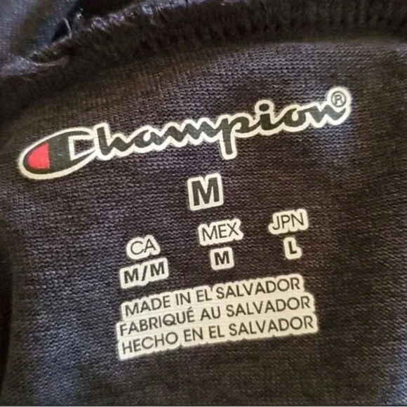 Champion pullover hoodie black, white unisex size M NWT - Picture 6 of 7